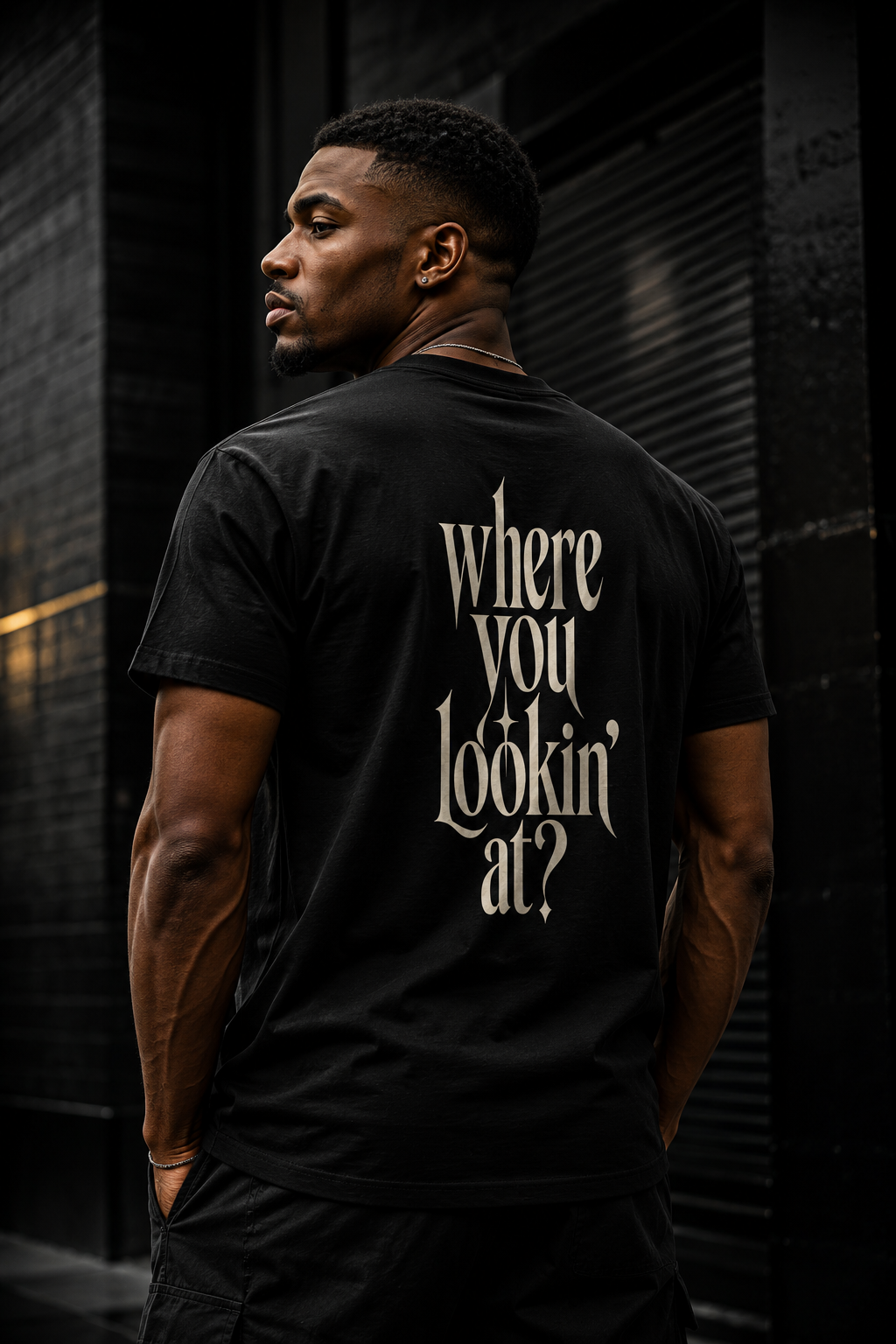 Moody by Nika — where you lookin' at? tee