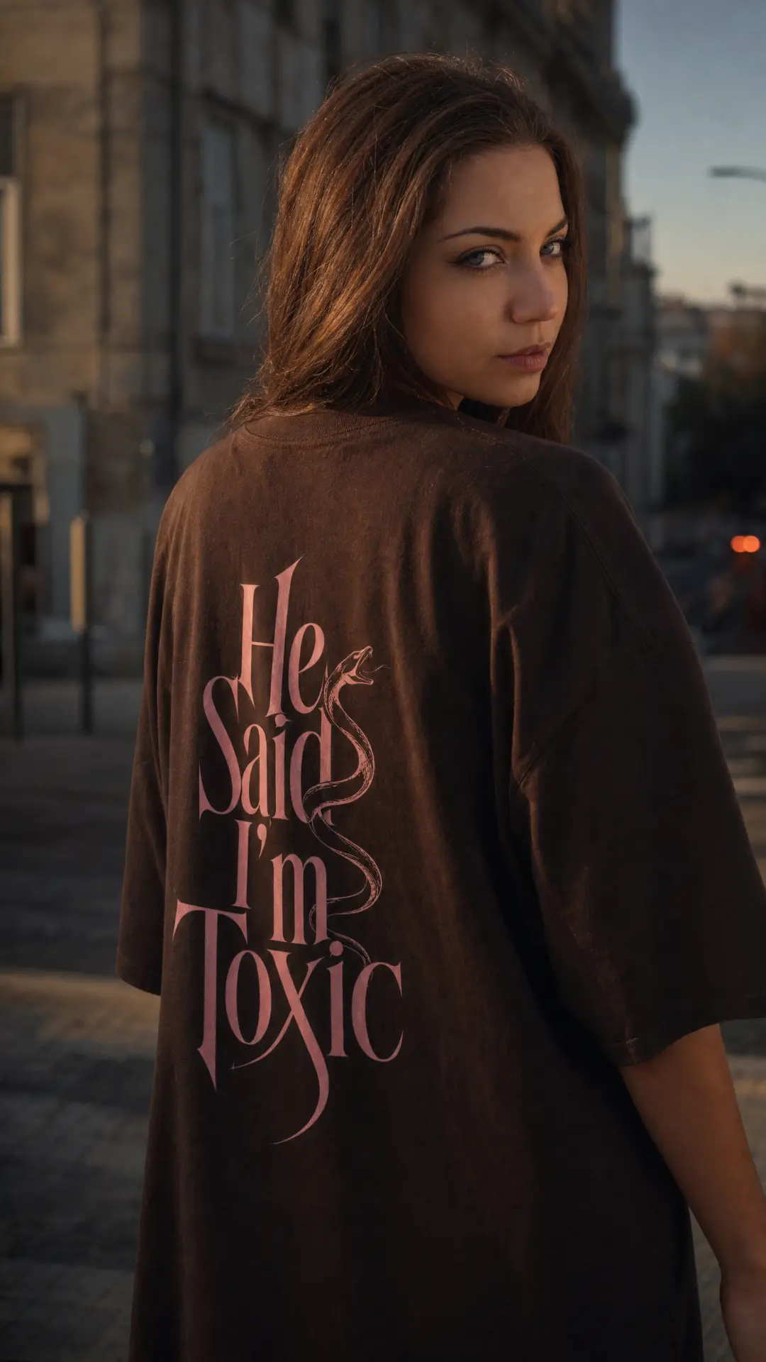 Moody by Nika — he said I'm toxic oversized tee