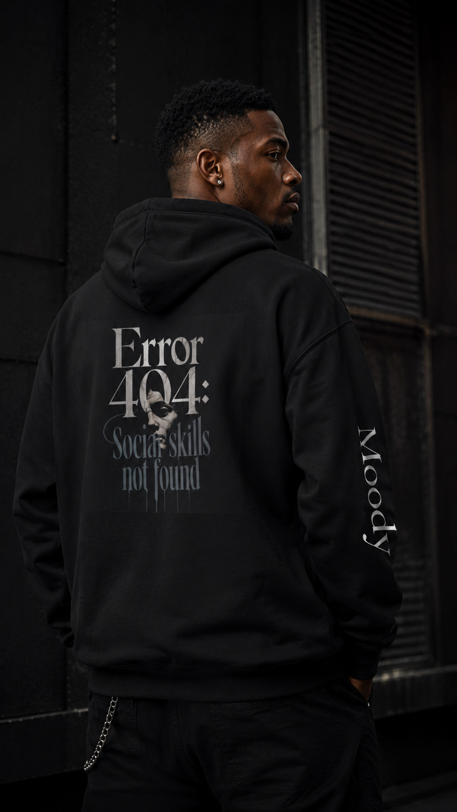 Moody by Nika — Error 404: social skills not found hoodie